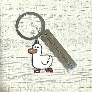 Duck Keychain with Silver Tag Don’t Duck With Me Brand New
